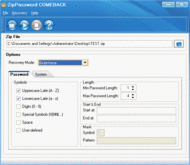 ZipPassword COMEBACK screenshot